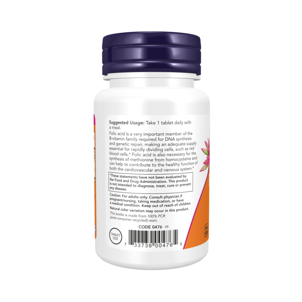 Folic Acid, Фолиевая Кислота 800 мкг, Витамин B-12 25 мкг - 250 таблеток