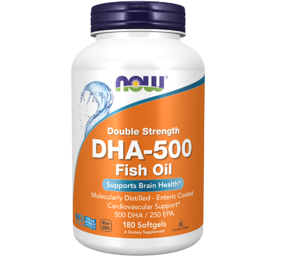 Now DHA-500 Omega-3 (ДГК-500 Омега-3) Now Foods - 180 капсул