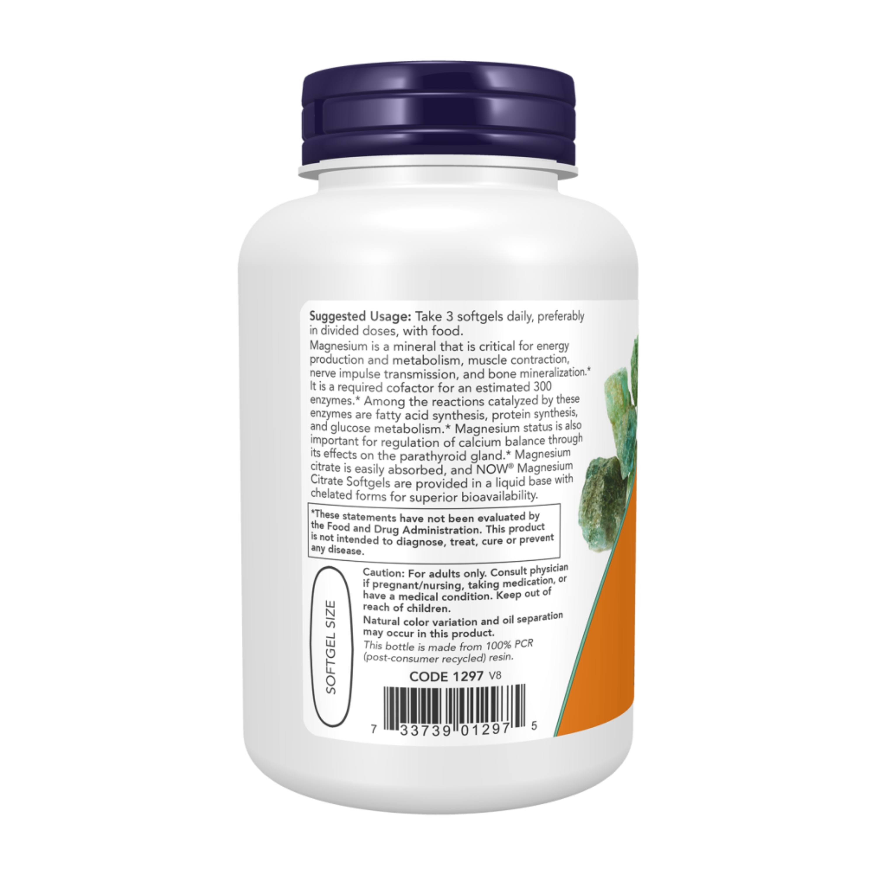 Magnesium Citrate, Магний Цитрат - 180 желатиновых капсул
