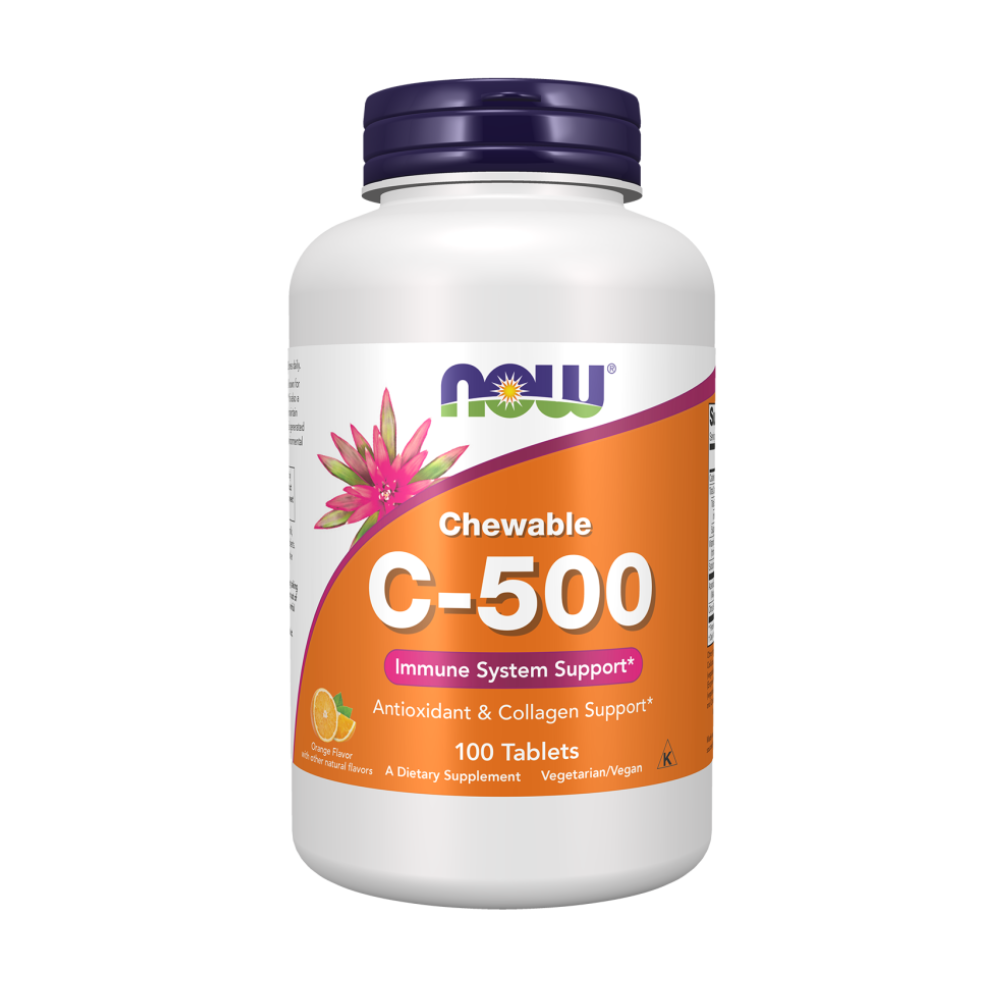 C-500, Витамин C 500 мг, Жевательный - 100 таблеток апельсиновый вкус