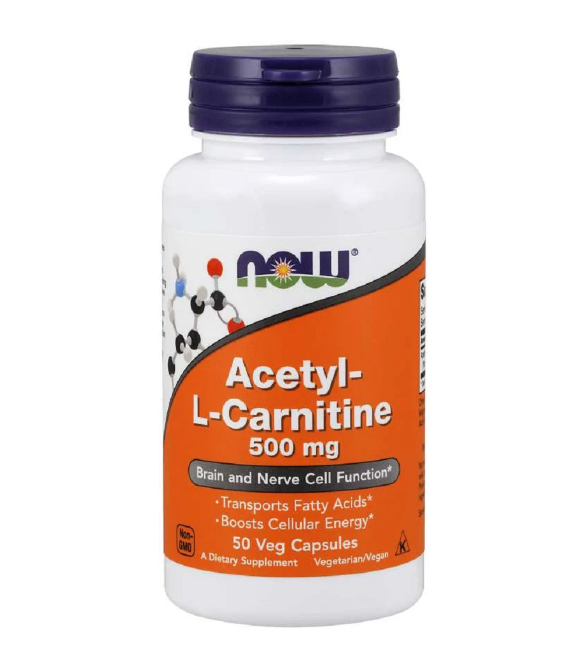 Acetyl-L-Carnitine, Ацетил-L-Карнитин 500 мг - 50 вегетарианских капсул