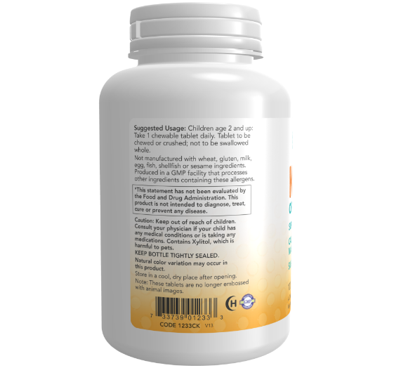 Calcium, Витамины и Минералы - 100 жевательных апельсиновых таблеток