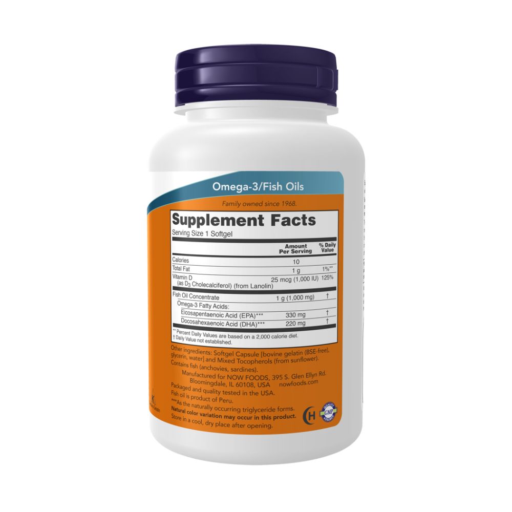 Omega-3 + D3, Омега-3 330EPA/220DHA + D3 1000 ме - 90 капсул