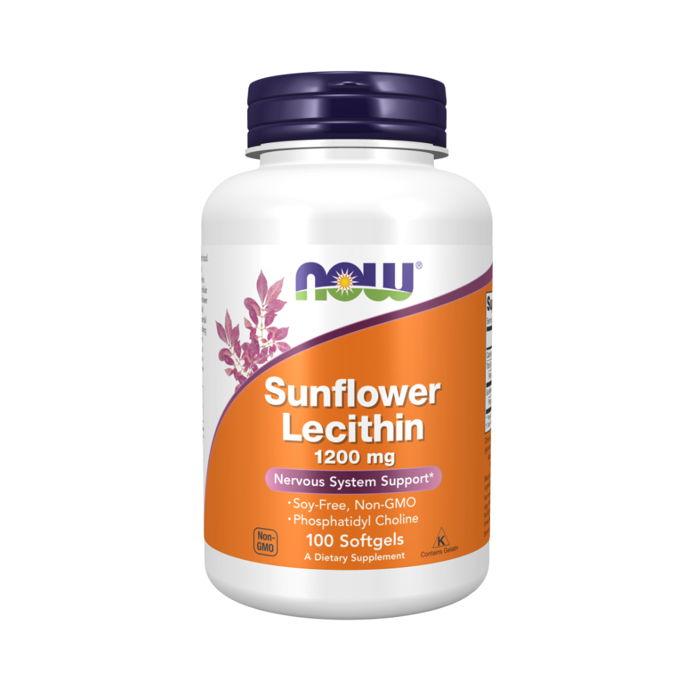 NOW Подсолнечный Лецитин (Sunflower Lecithin) 1200 мг - 100 желатиновых капсул