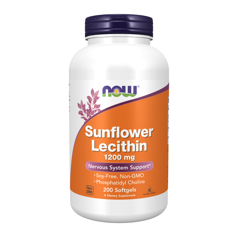 NOW Подсолнечный Лецитин (Sunflower Lecithin) 1200 мг - 200 желатиновых капсул