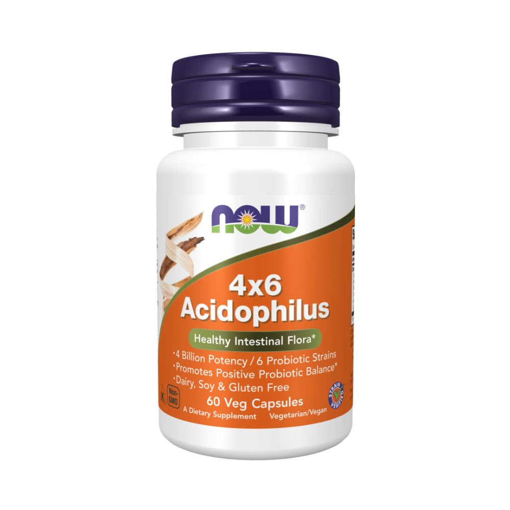 Acidophilus 4х6, Ацидофилус, Пробиотик, Бифидо и Лактобактерии - 60 вегетарианских капсул