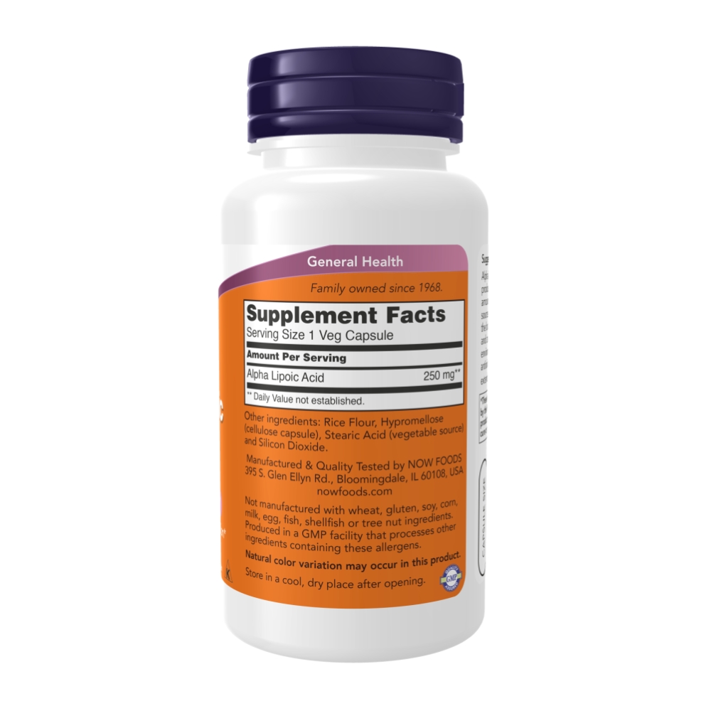 NOW Alpha Lipoic Acid (Альфа-Липоевая Кислота) 250 мг - 120 капсул