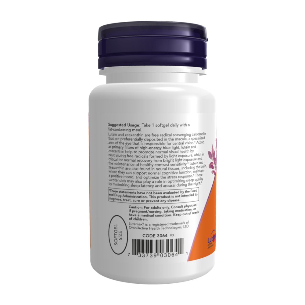 NOW Lutein & Zeaxanthin (Лютеин и Зеаксантин) 60 капсул