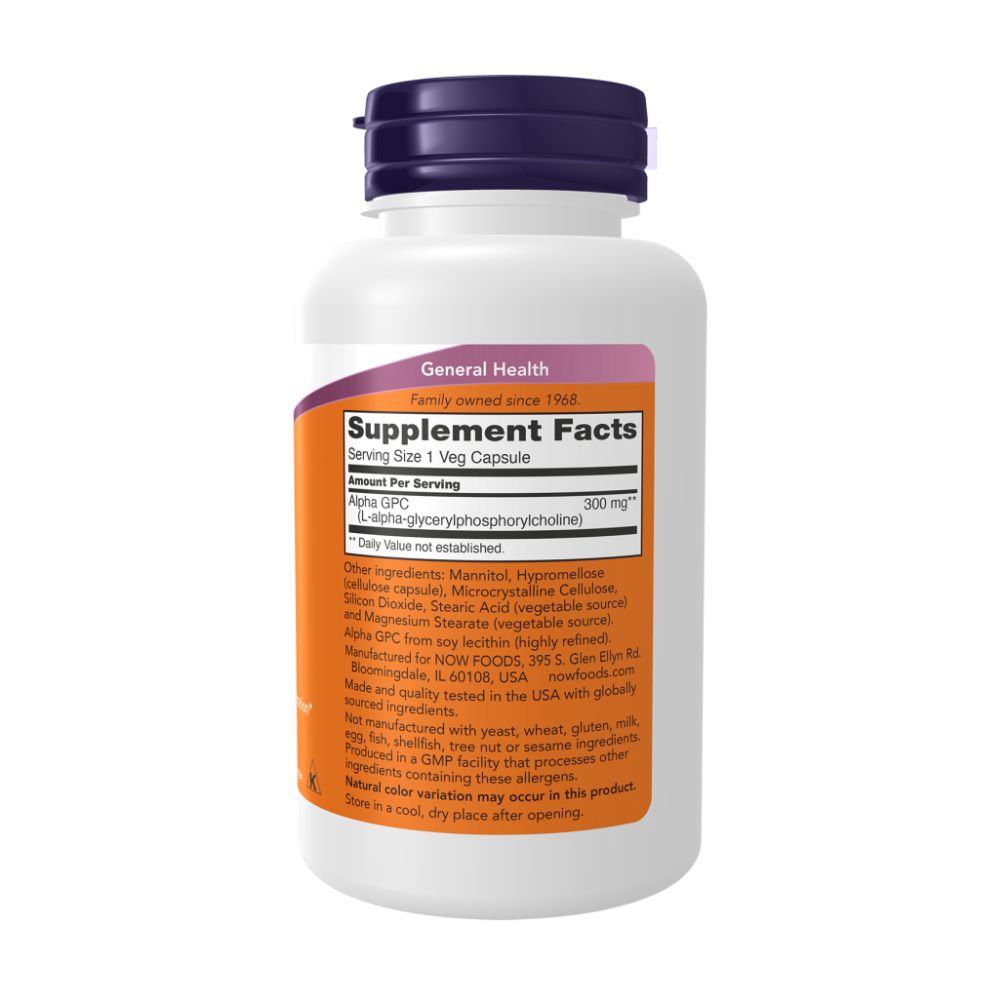 NOW Alpha GPC (Альфа GPC) 300 мг - 60 капсул
