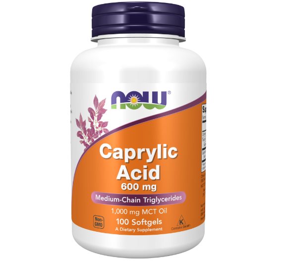 Caprylic Acid, Каприловая Кислота, 600 мг - 100 капсул