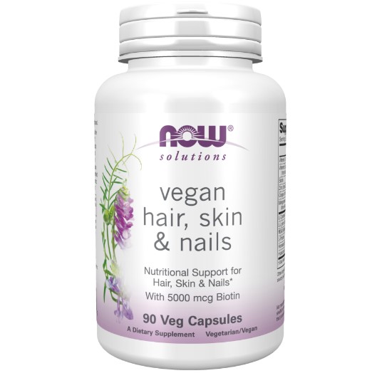 Hair, Skin & Nails Vegan, Волосы, Кожа и Ногти, Витамины Комплекс - 90 вегетарианских капсул