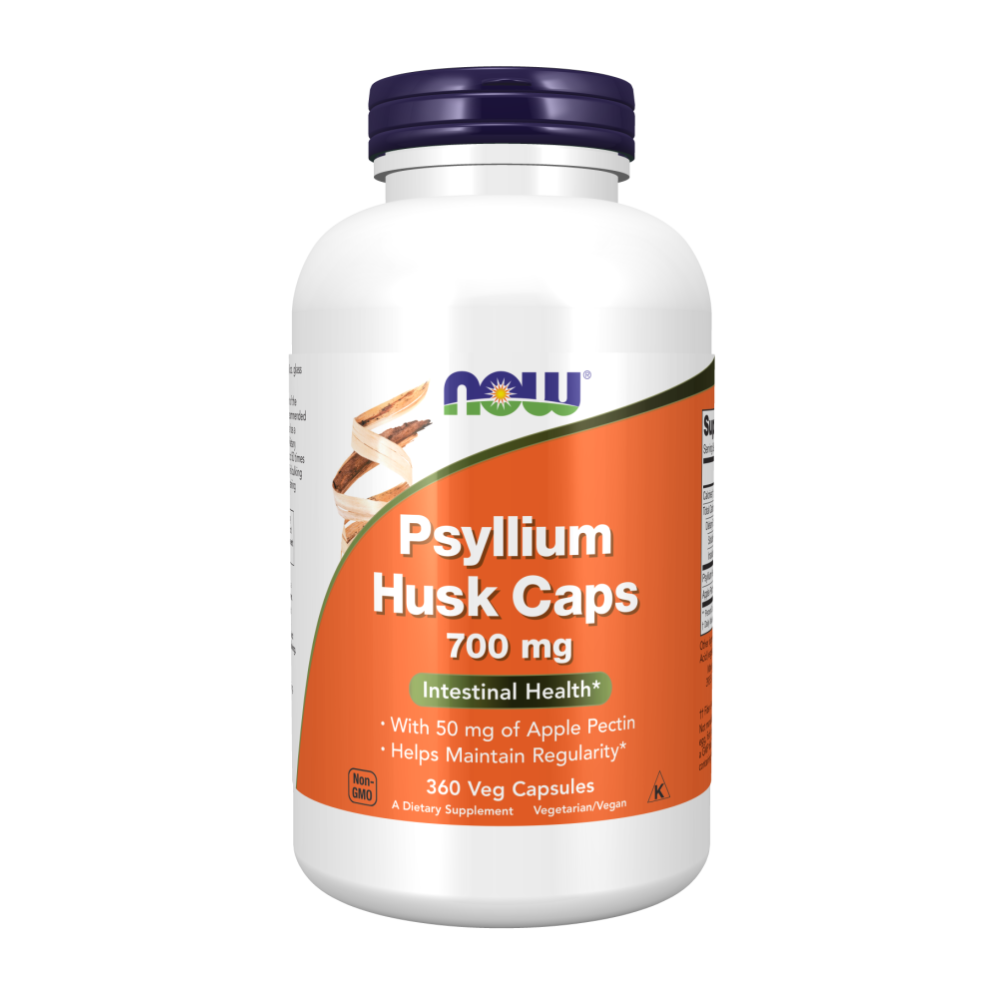 Psyllium Husk Caps, Подорожник 700 мг + Яблочный Пектин - 360 капсул