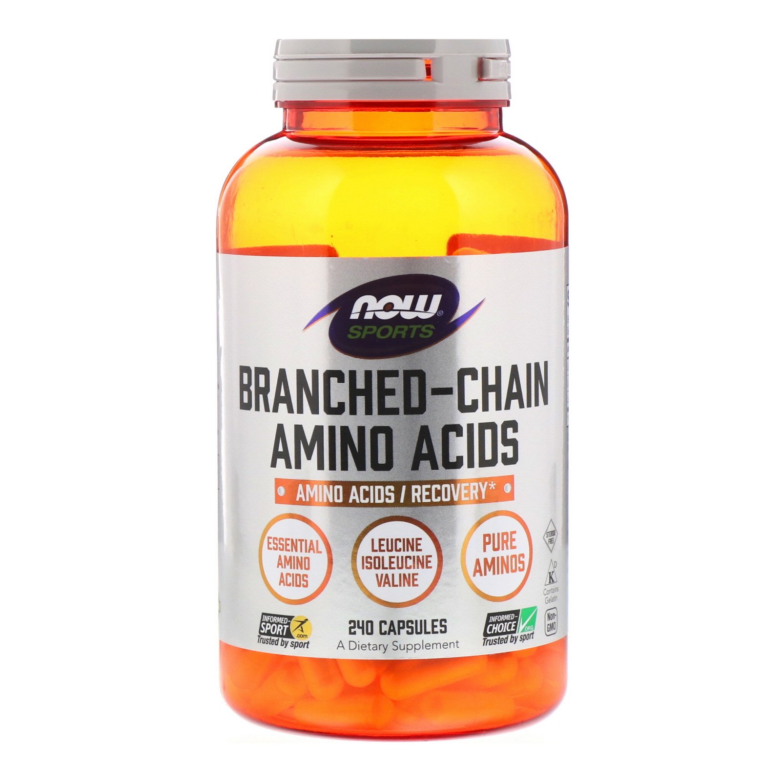 BCAA, Аминокислоты с Разветвлёнными Цепями - 240 капсул