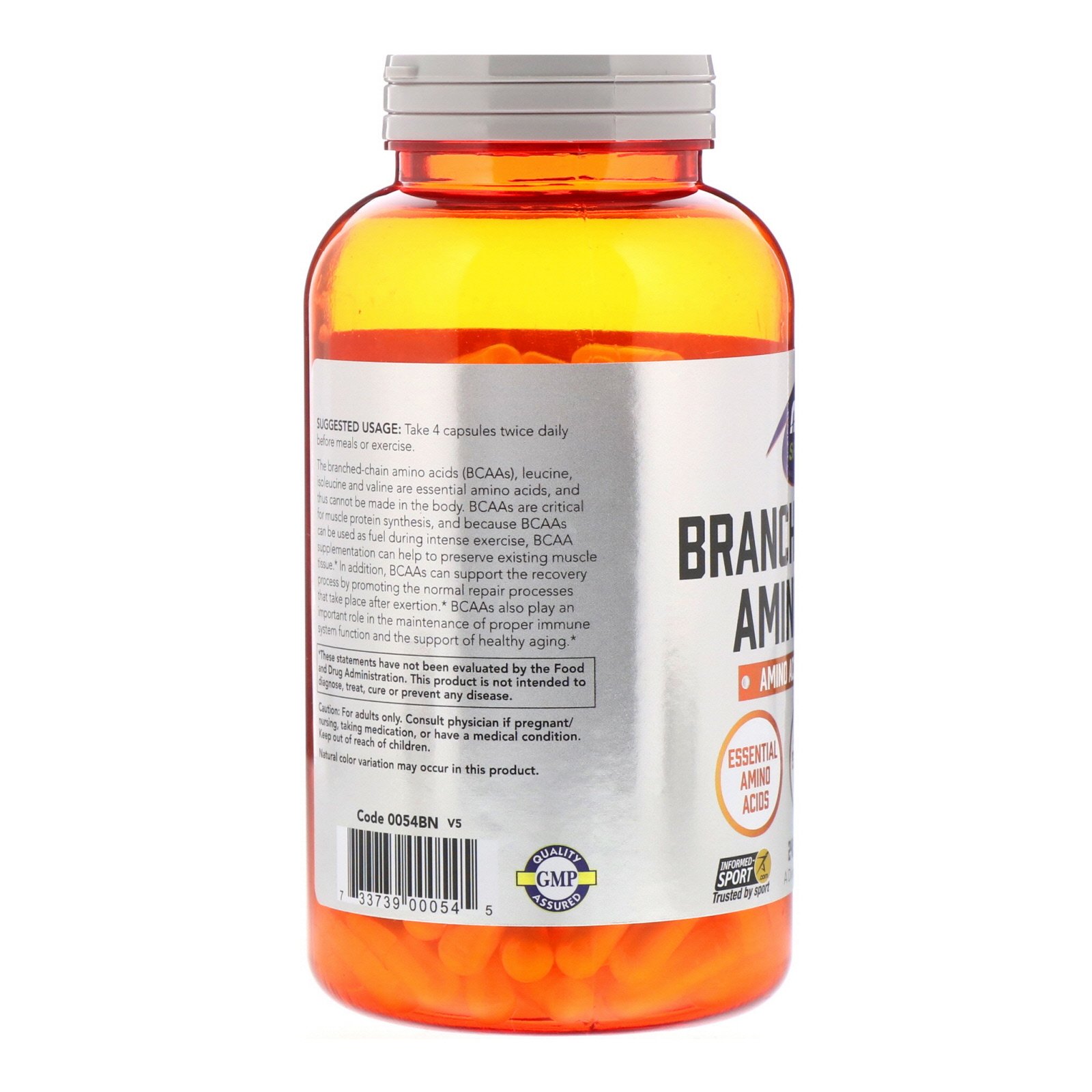 BCAA, Аминокислоты с Разветвлёнными Цепями - 240 капсул