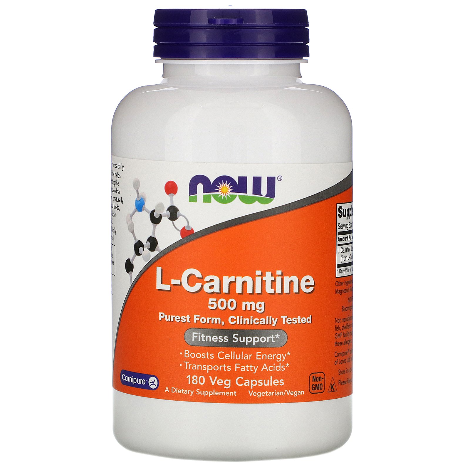 L-Carnitine, L-Карнитин 500 мг - 180 капсул