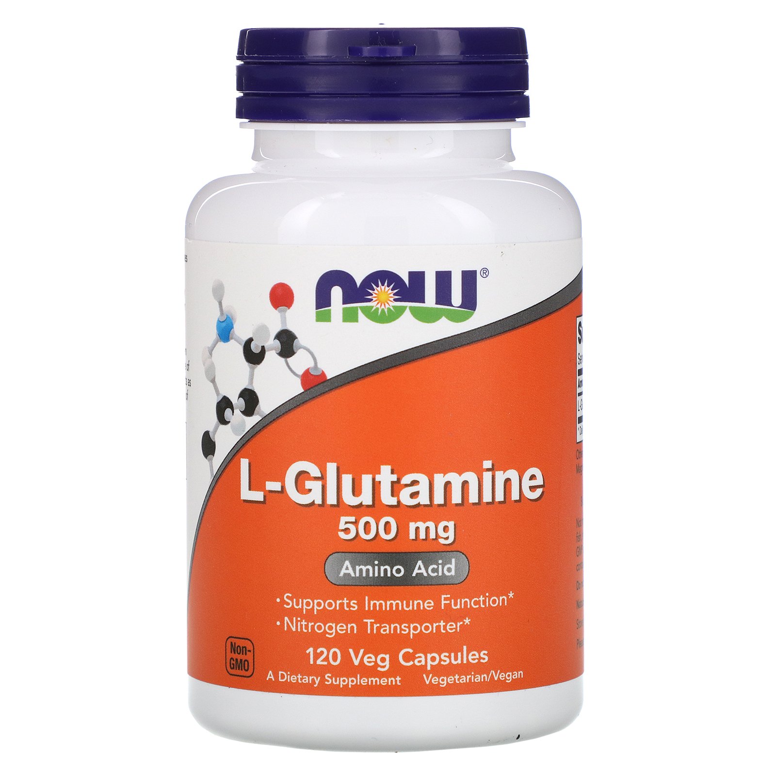 L-Glutamine, L-Глутамин 500 мг - 120 капсул