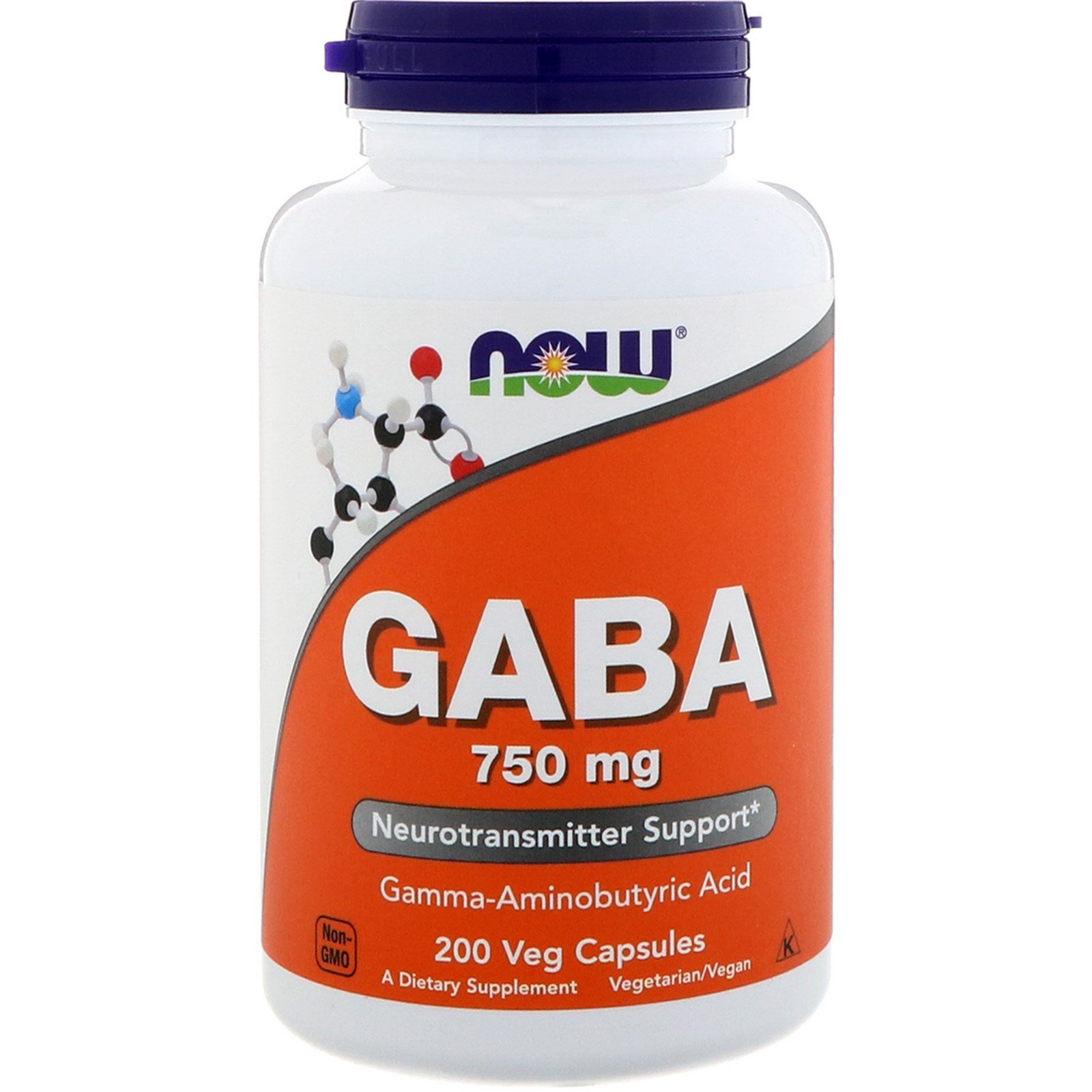 GABA, ГАБА Гамма-Аминомасляная Кислота (ГАМК) 750 мг - 200 капсул
