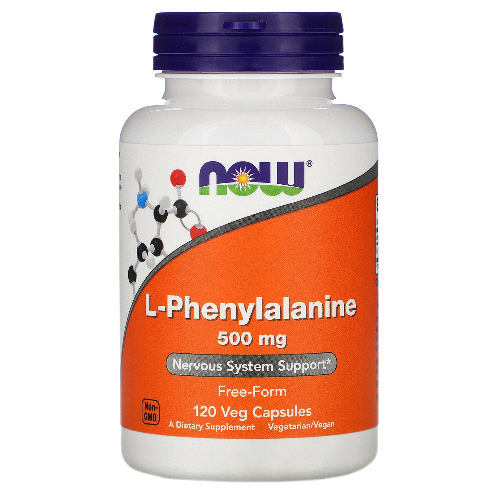 L-Phenylalanine, L-Фенилаланин 500 мг - 120 капсул