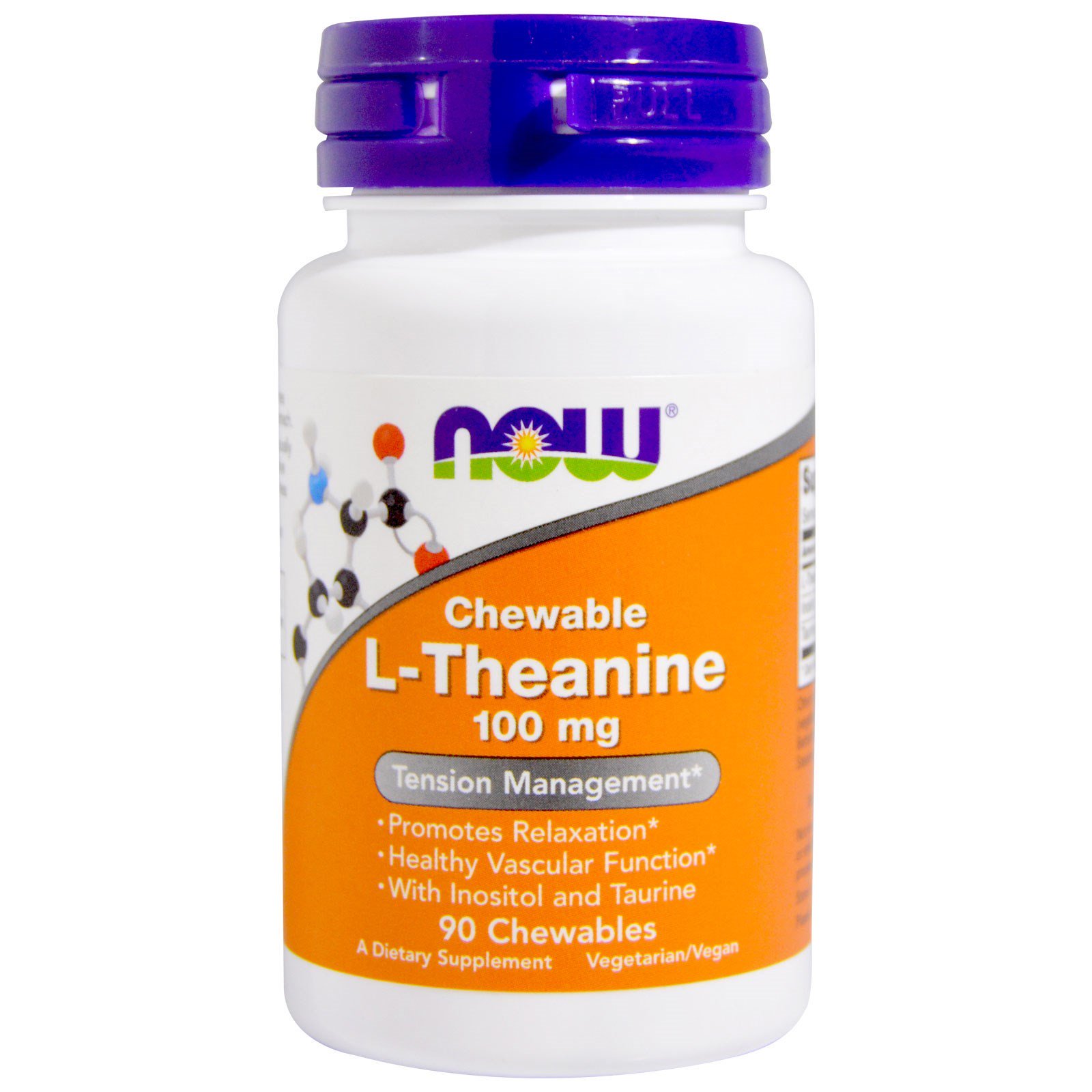 L-Theanine, L-Теанин 100 мг - 90 жевательных таблеток