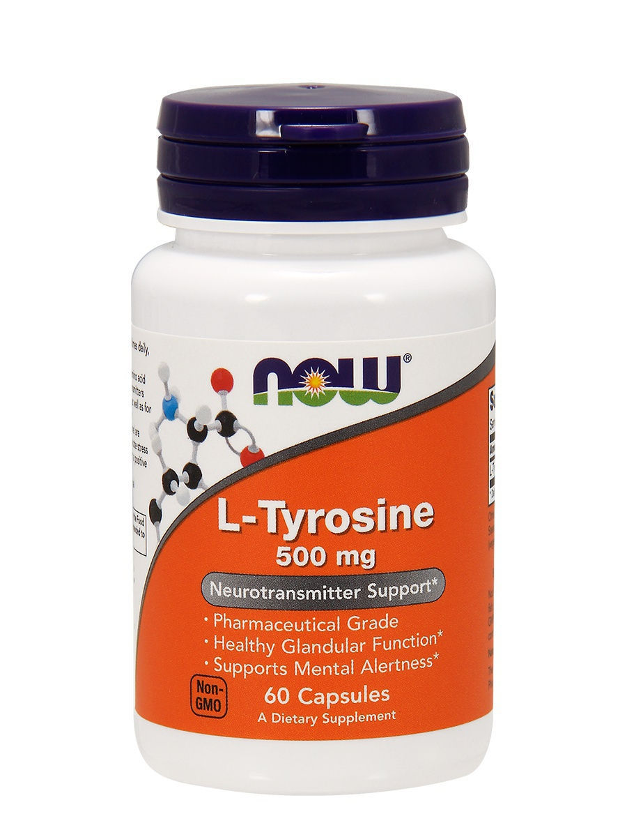L-Tyrosine, L-Тирозин 500 мг - 60 капсул
