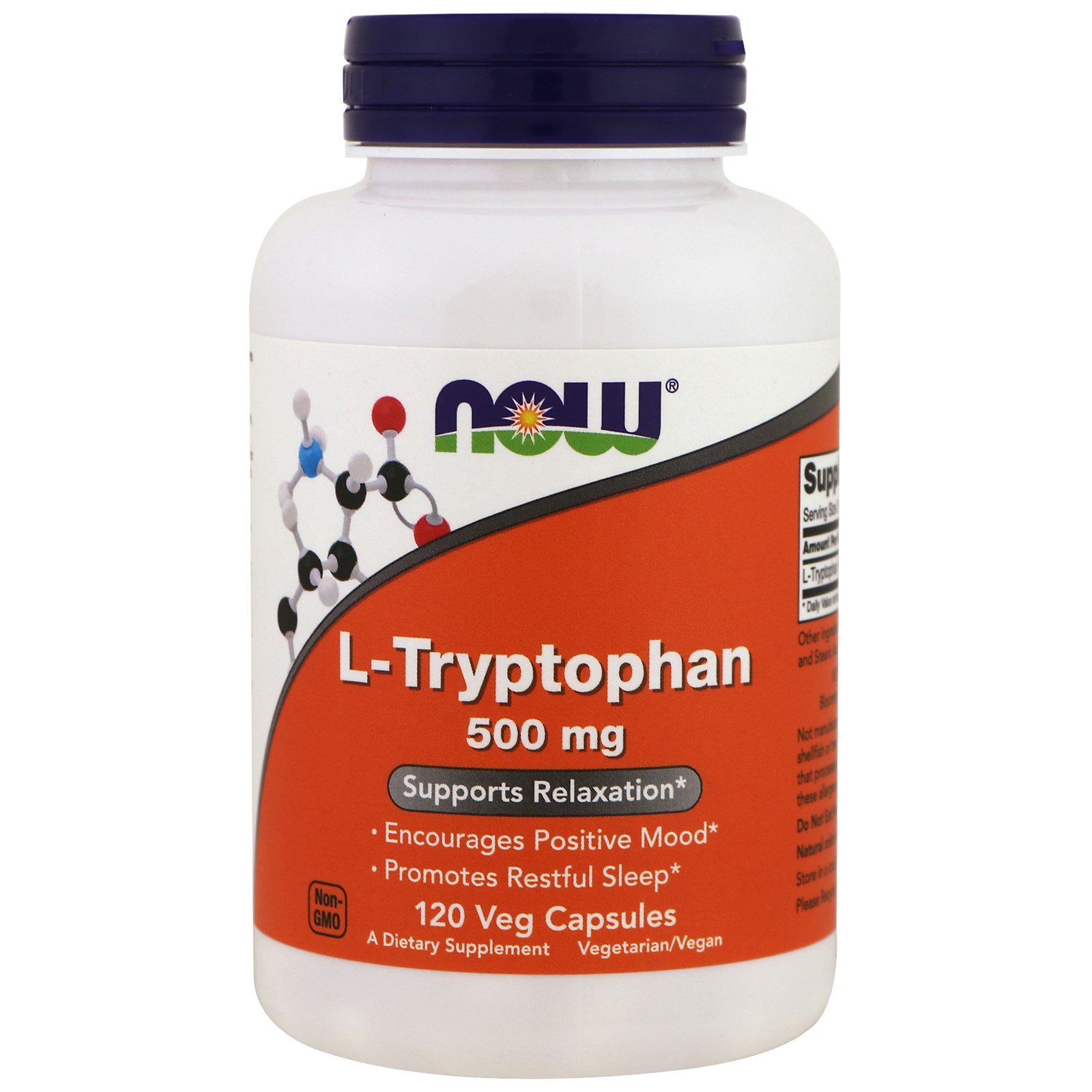L-Tryptophan, L-Триптофан 500 мг - 120 капсул