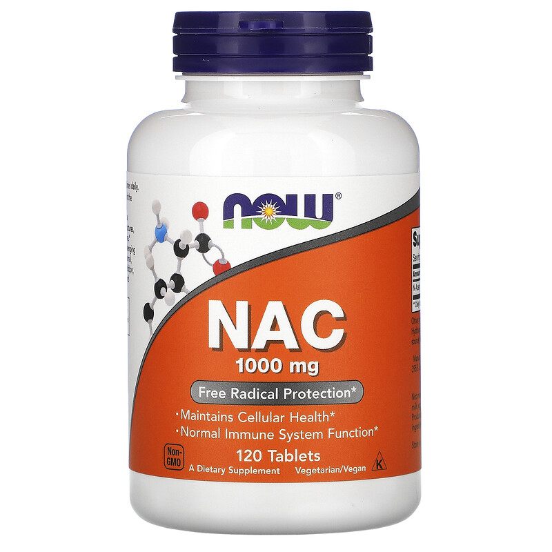 NAC, N-Ацетил L-Цистеин, Антиоксидант 1000 мг - 120 таблеток