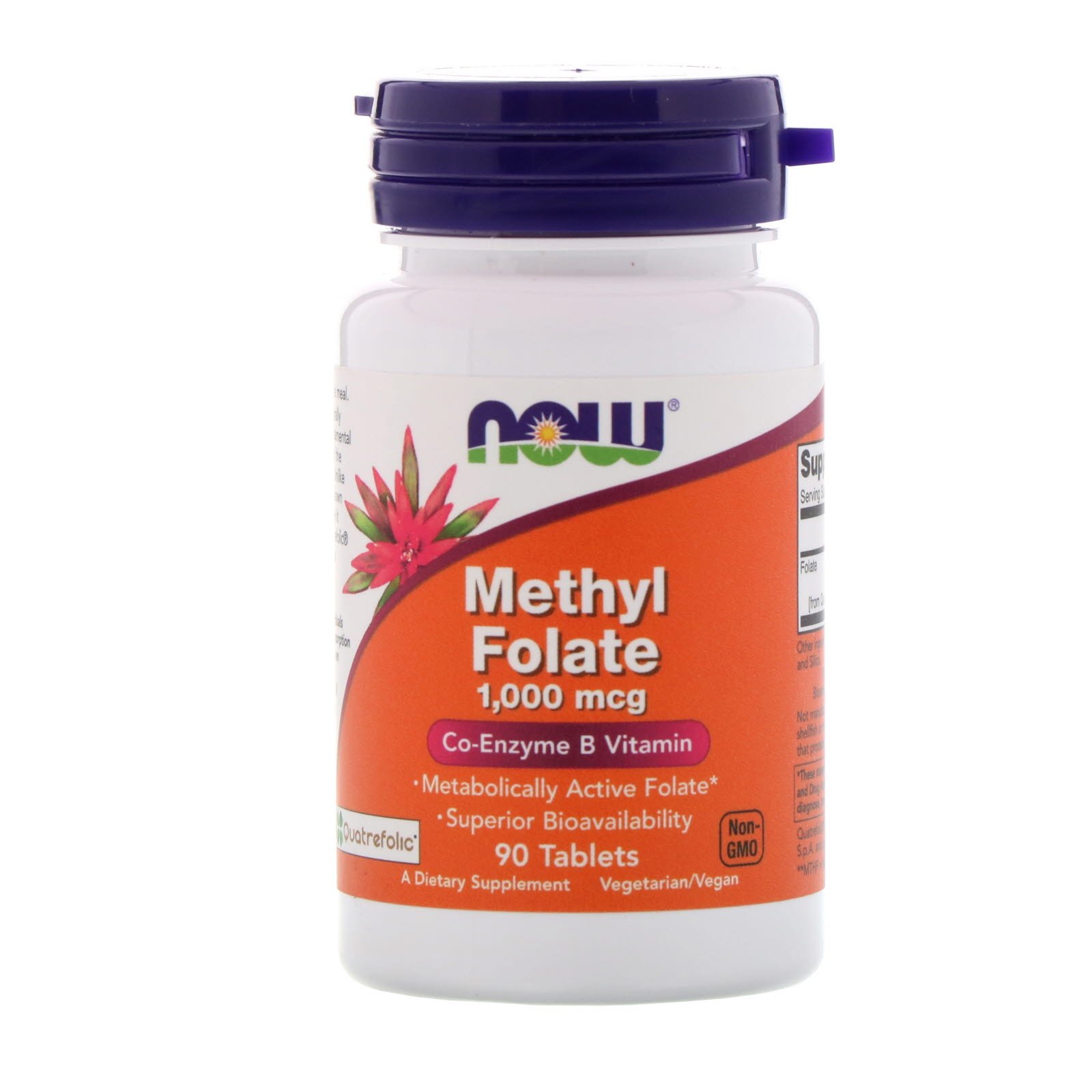 Methyl Folate, Метил Фолат, Витамин Б Коэнзим 1000 мкг - 90 таблеток