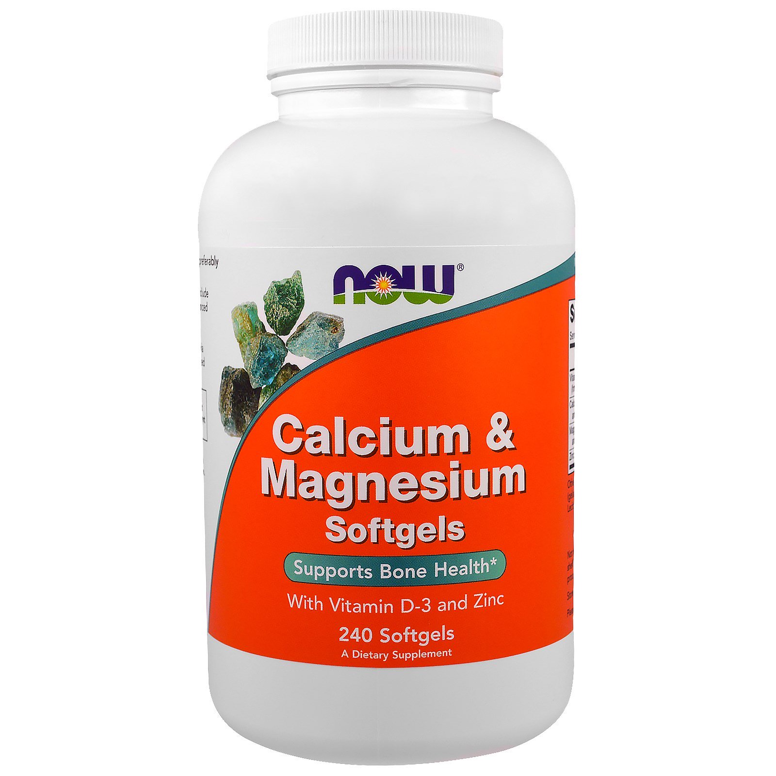 Calcium + Magnesium, Кальций и Магний + Витамин D-3 и Цинк - 240 капсул