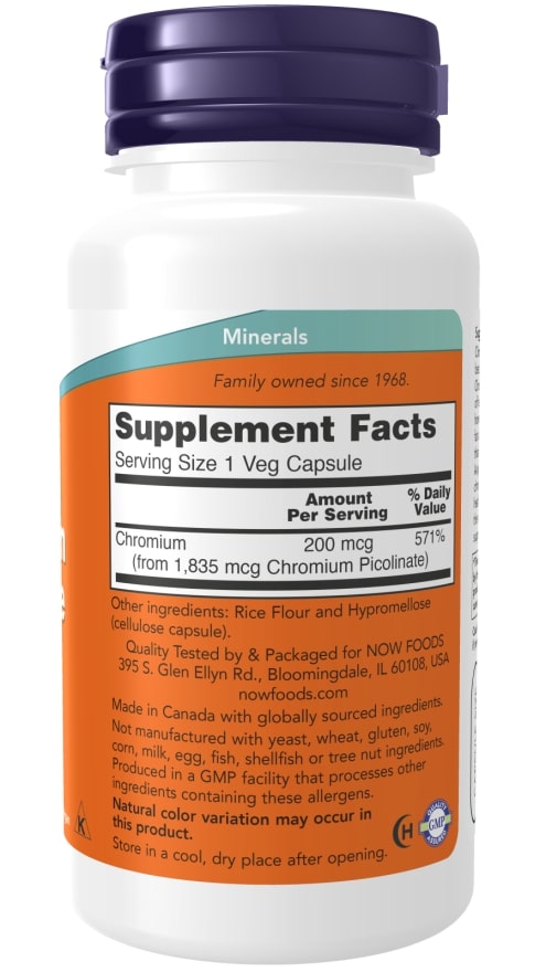 Chromium Picolinate, Хром Пиколинат 200 мкг - 100 капсул