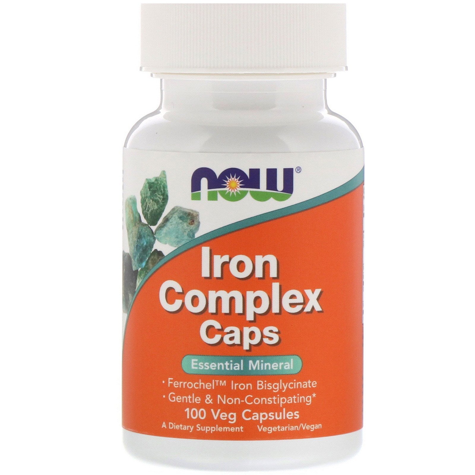 Now Iron Complex Caps Now Foods (Бисглицинат Комплекс) - 100 капсул
