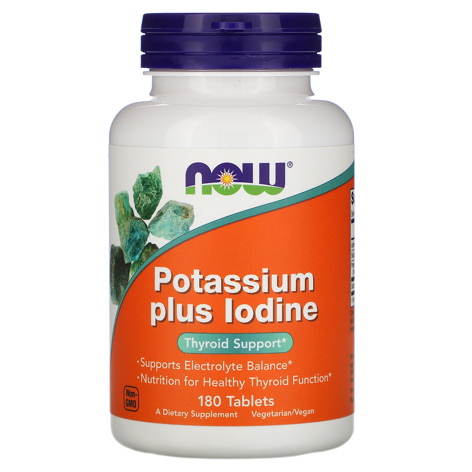 Potassium Iodine, Калий 99 мг + Йод 225 мкг - 180 таблеток