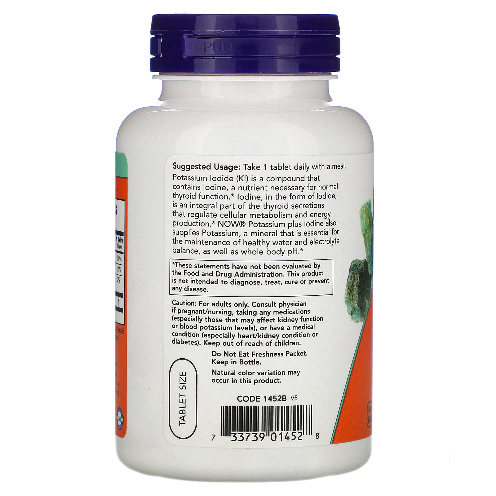 Potassium Iodine, Калий 99 мг + Йод 225 мкг - 180 таблеток