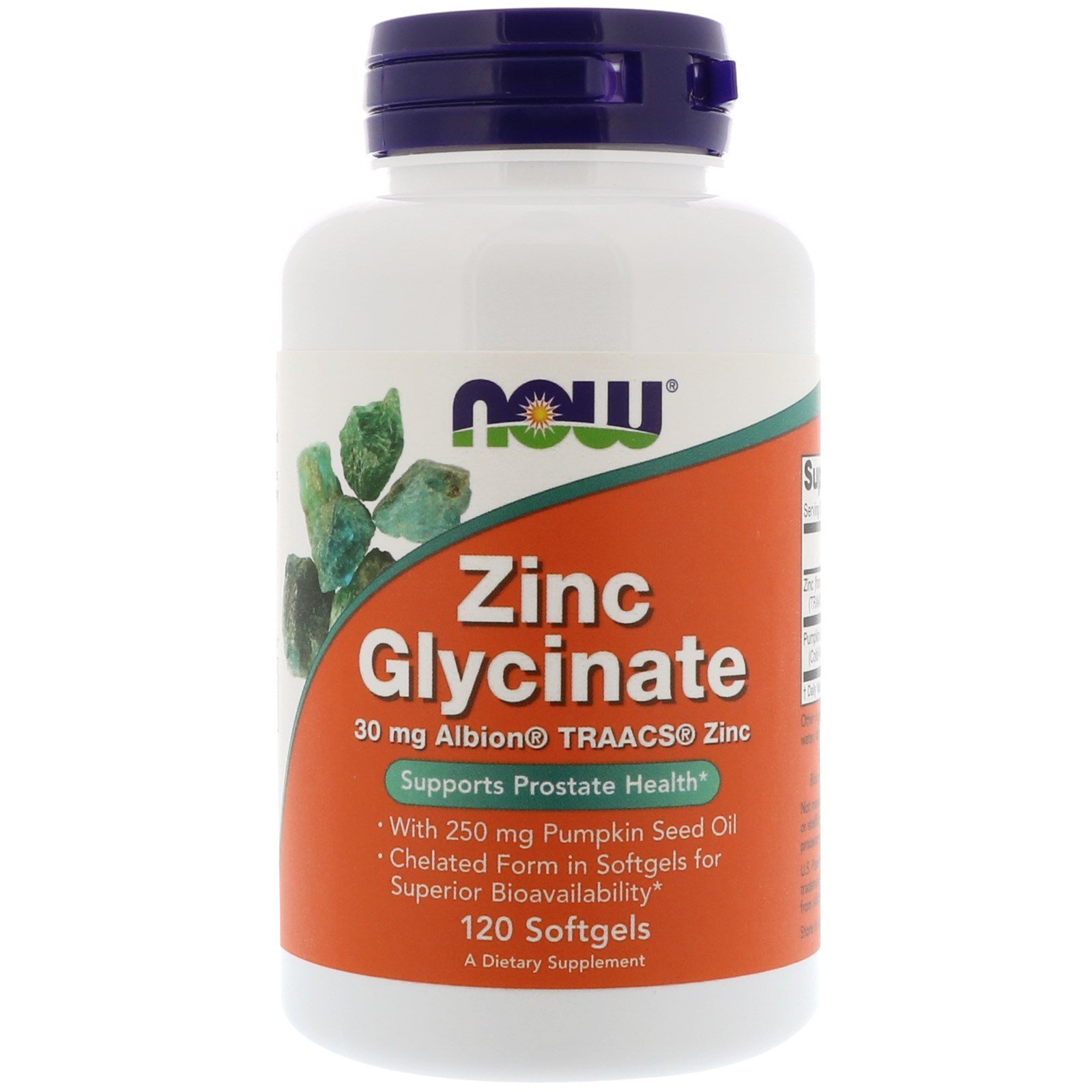 Zinc Glycinate, Цинк Глицинат - 120 гелевых капсул