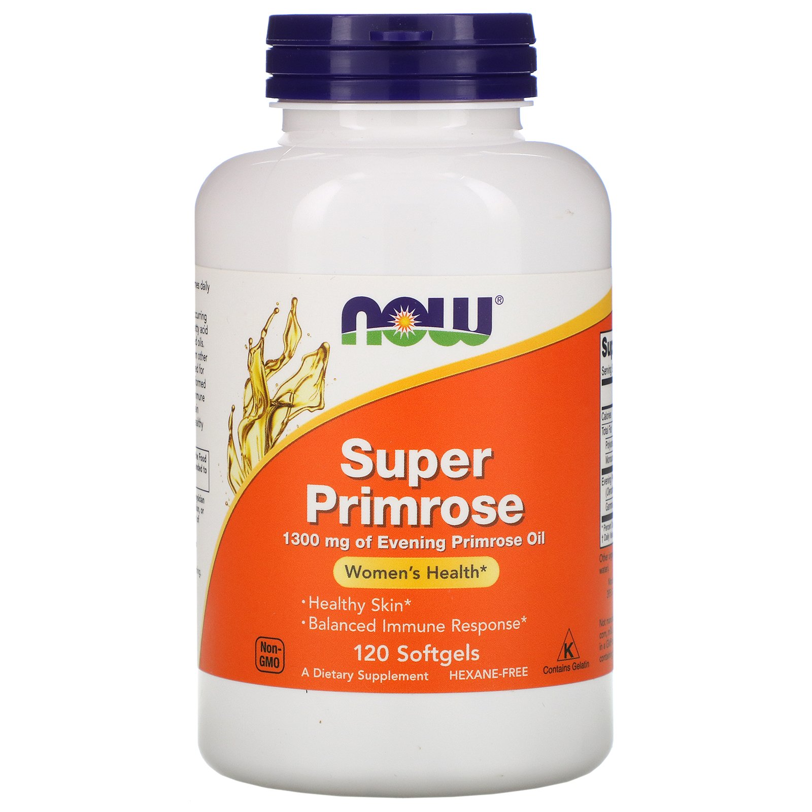 Primrose Oil Super, Примула Вечерняя Масло 1300 мг - 120 желатиновых капсул
