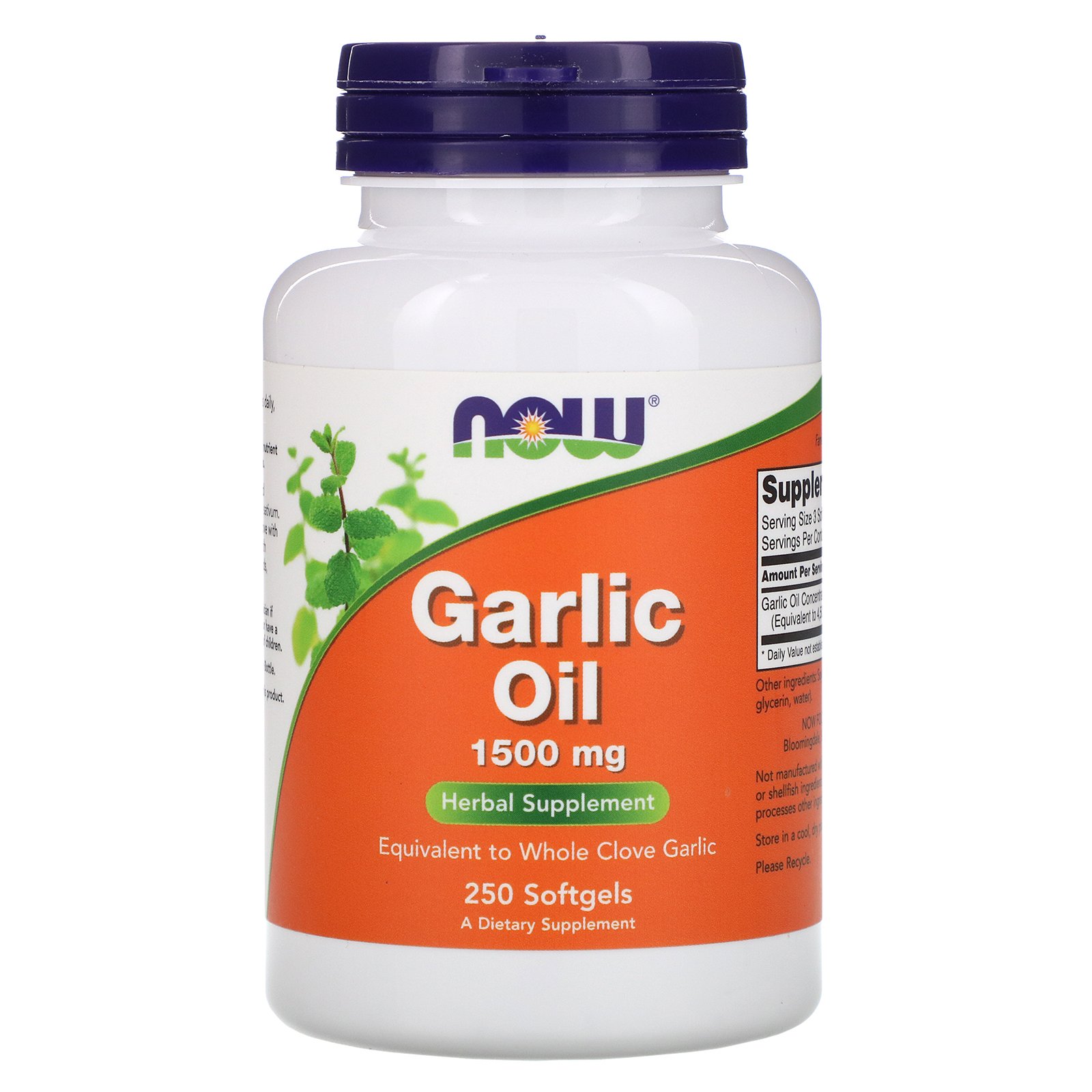 Garlic Oil, Чесночное Масло 1500 мг - 250 желатиновых капсул