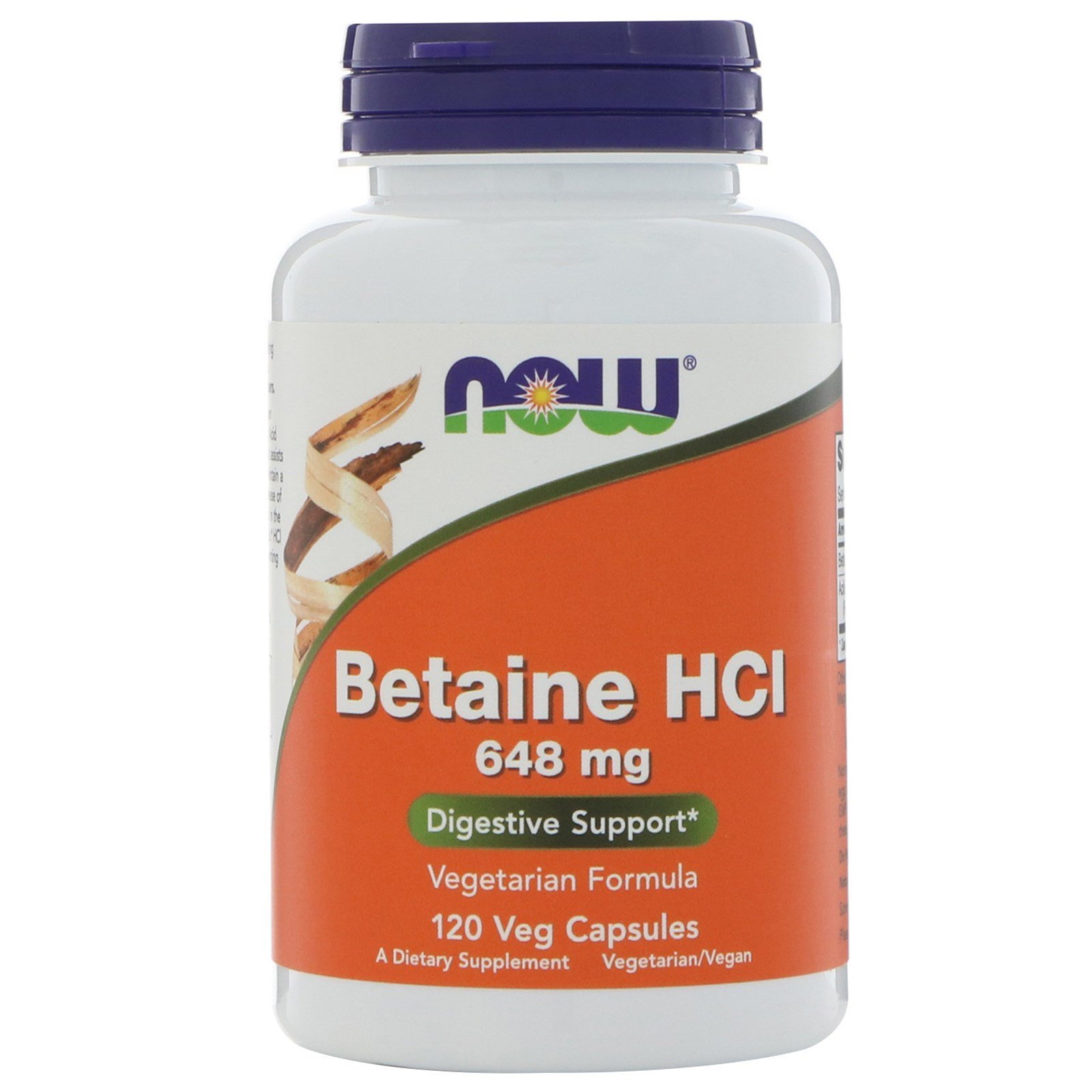 Betaine HCl, Бетаин Гидрохлорид, Триметилглицин 648 мг - 120 капсул