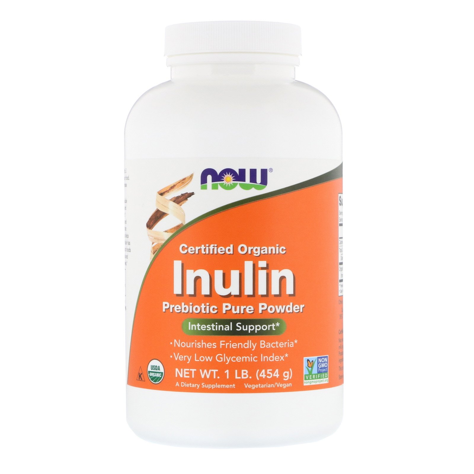 Inulin Prebiotic FOS, Инулин Пребиотик Порошок - 454 г