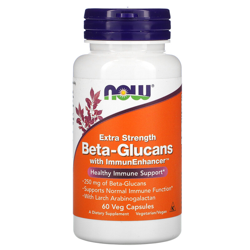 Beta-Glucan, Бета-1,3/1,6-D-Глюкан 250 мг + Имунный Усилитель 200 мг - 60 капсул