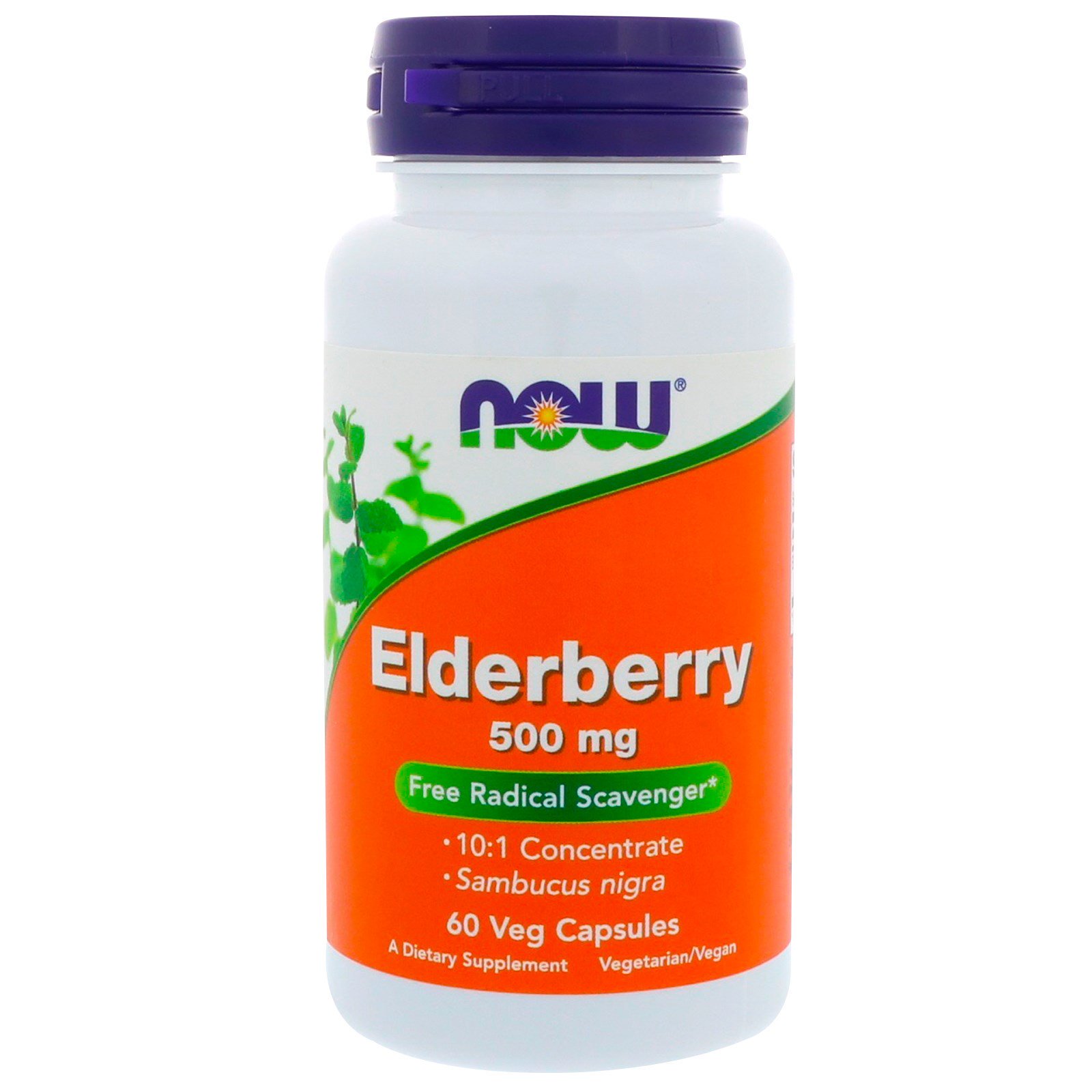 Elderberry, Бузина Концентрат (Sambucus nigra) 500 мг - 60 капсул