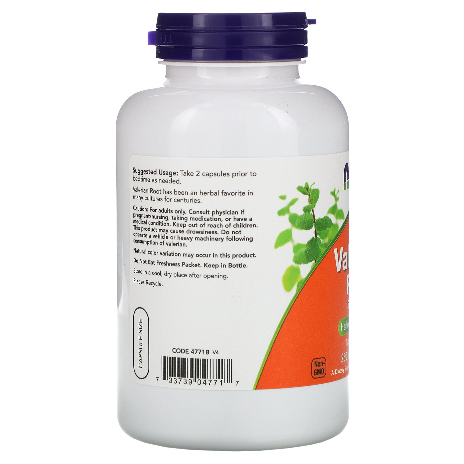 Valerian Root, Корень Валерианы 500 мг - 250 капсул
