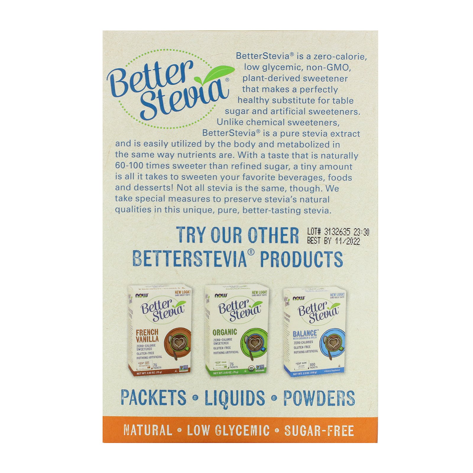 Stevia, Стевия 1000 мг - 100 пакетов