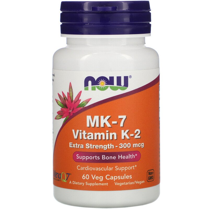 K-2 MK-7 Extra Strength, Витамин К-2 в форме МК-7 Менахинон 300 мкг - 60 капсул
