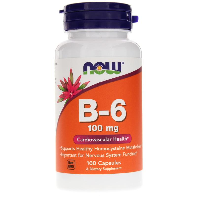 B-6, Витамин В-6, Пиридоксин 100 мг - 100 капсул
